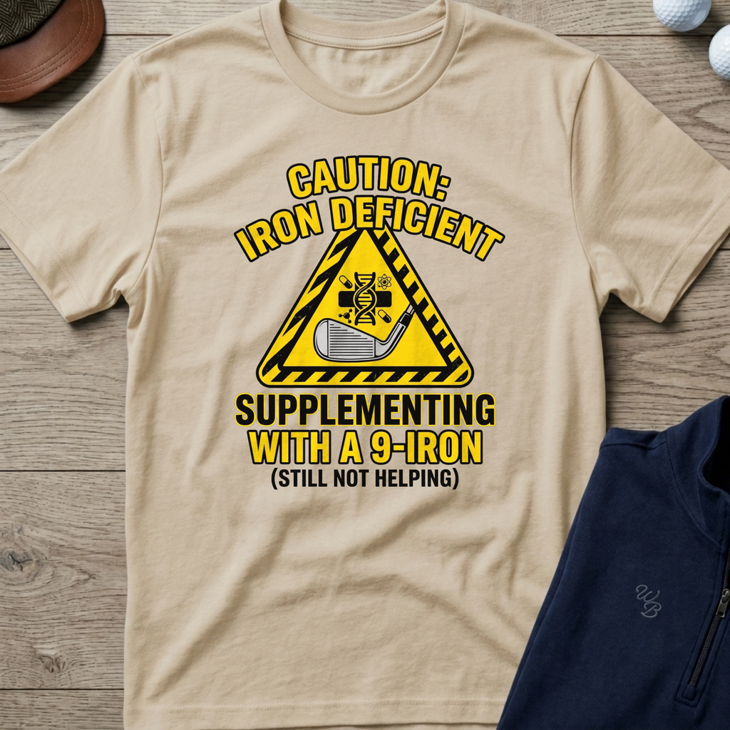 Iron Deficient — Sand t-shirt