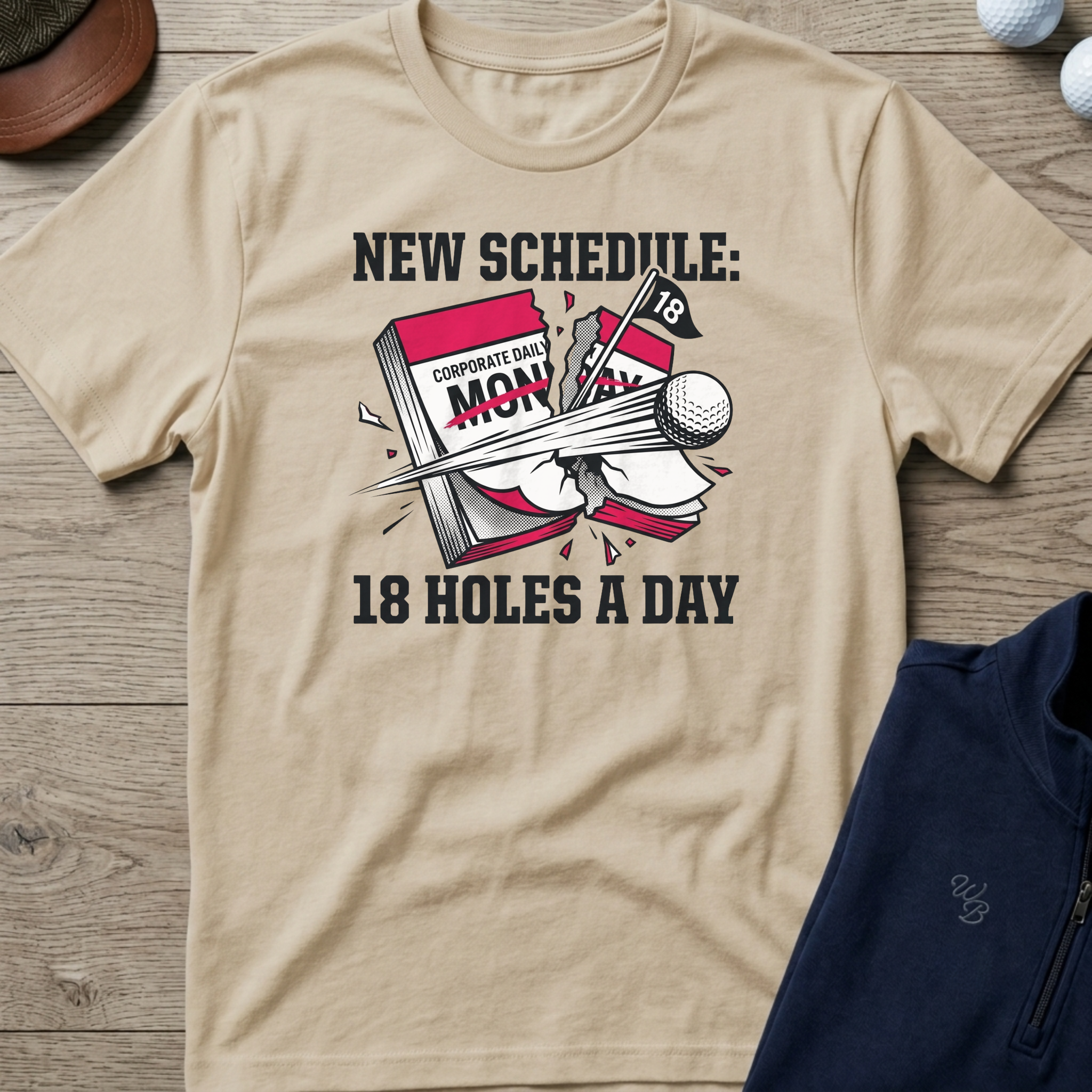 New Schedule — Sand t-shirt