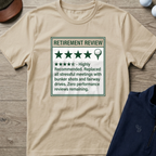 Retirement Review — Sand t-shirt