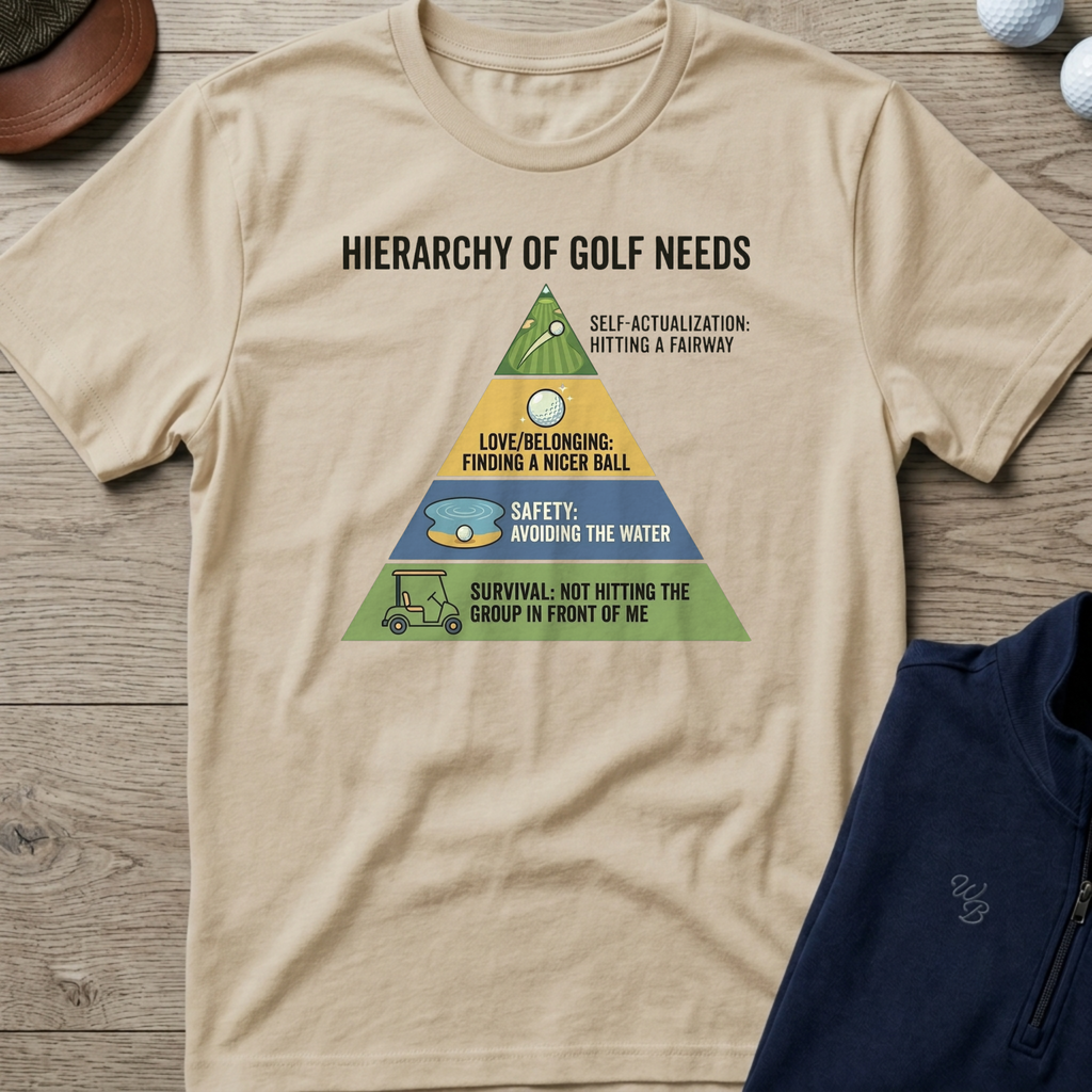 Hierarchy of Golf Needs — Sand t-shirt