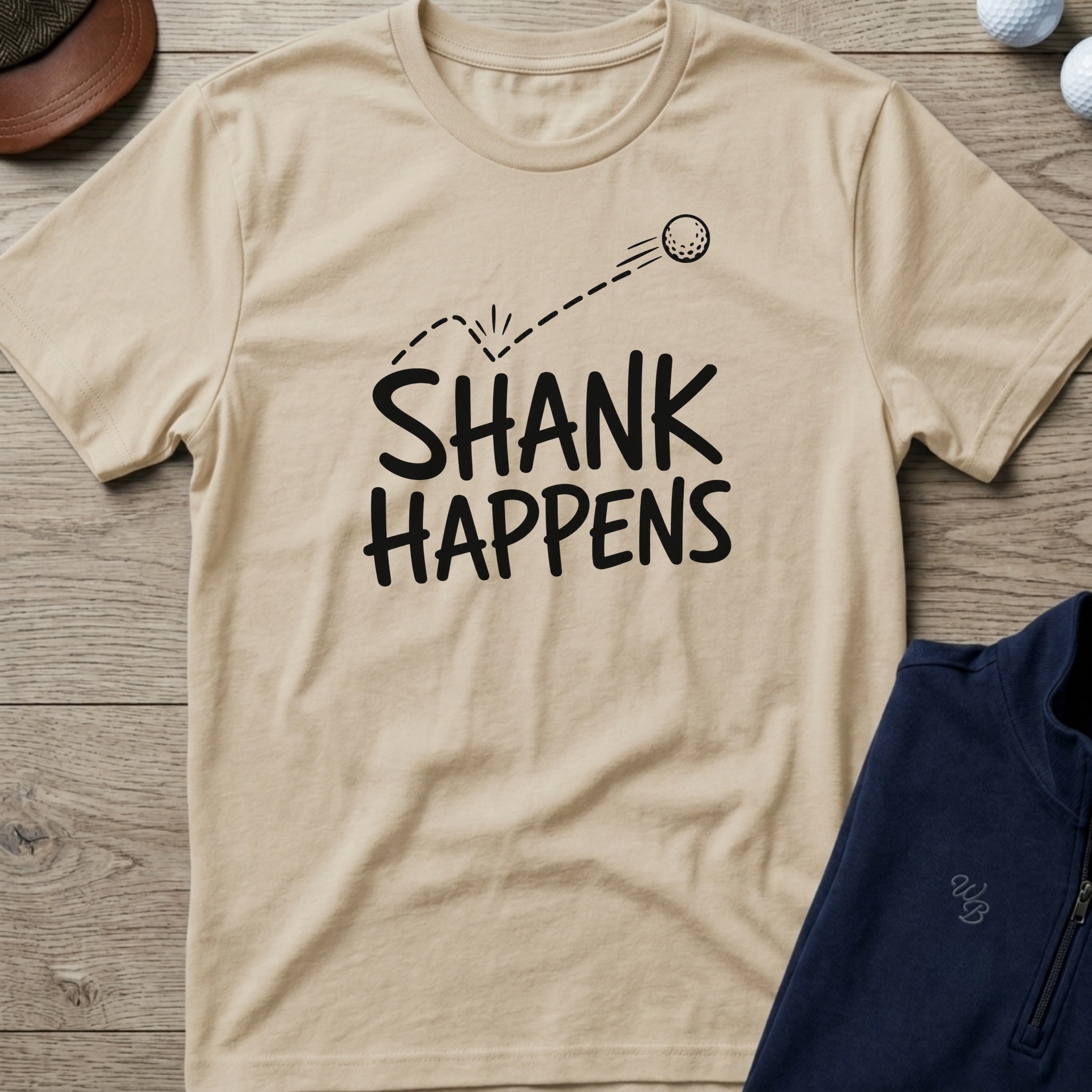 Shank Happens — Sand t-shirt