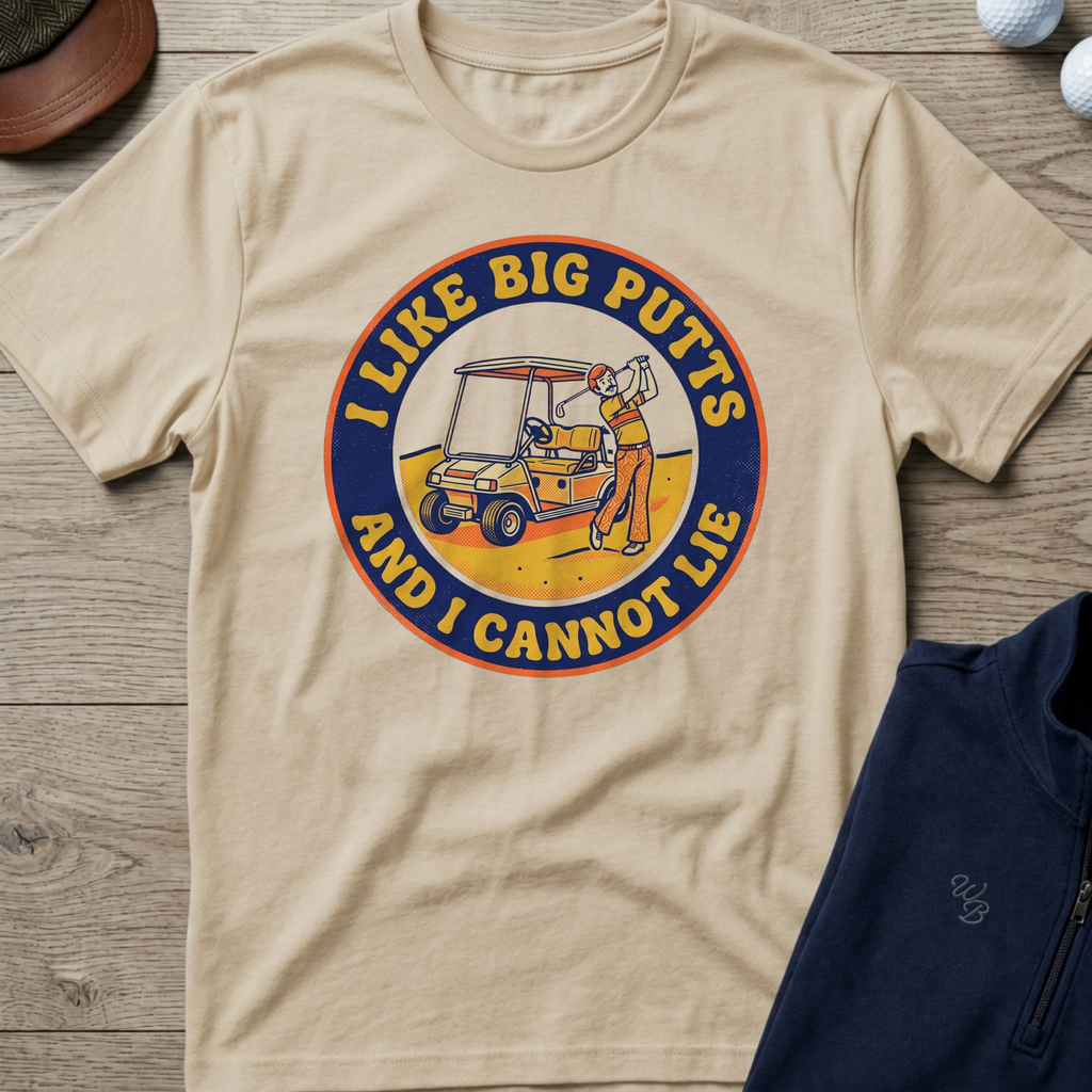 I Like Big Putts — Sand t-shirt