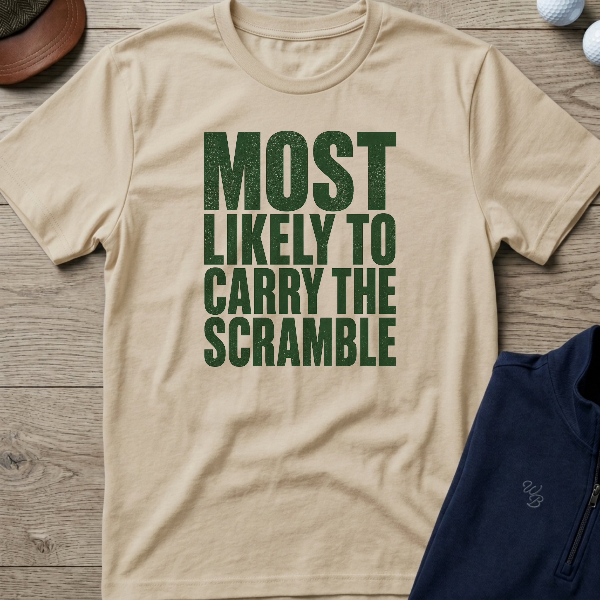 Carry The Scramble — Sand t-shirt