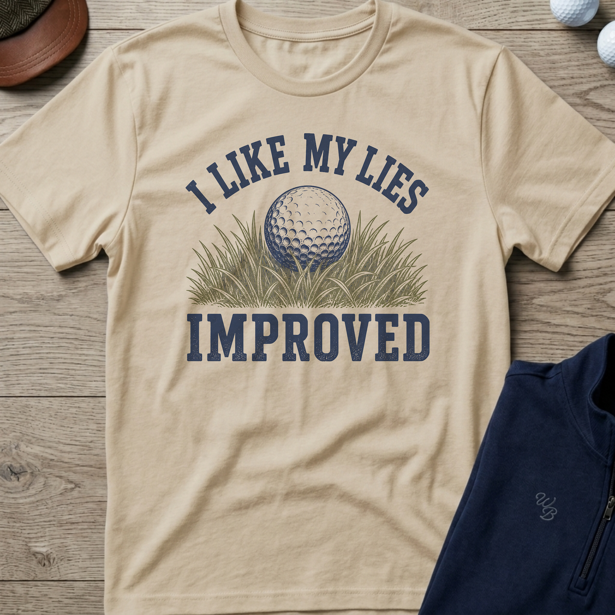 Improved Lies — Sand t-shirt
