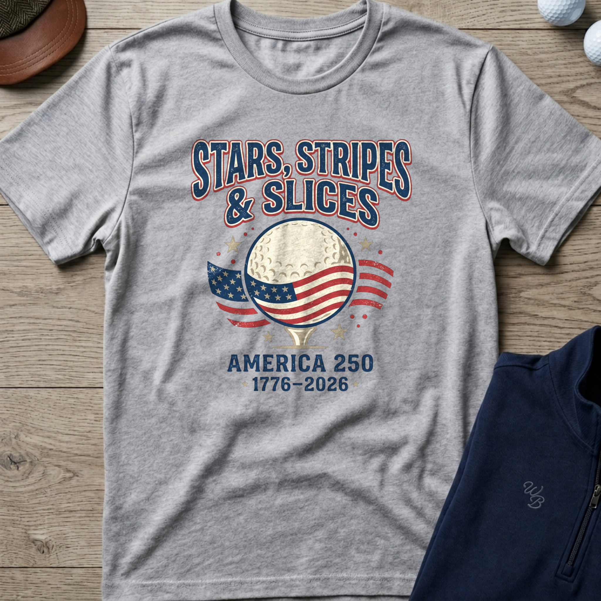 Stars Stripes & Slices — Sport Grey t-shirt