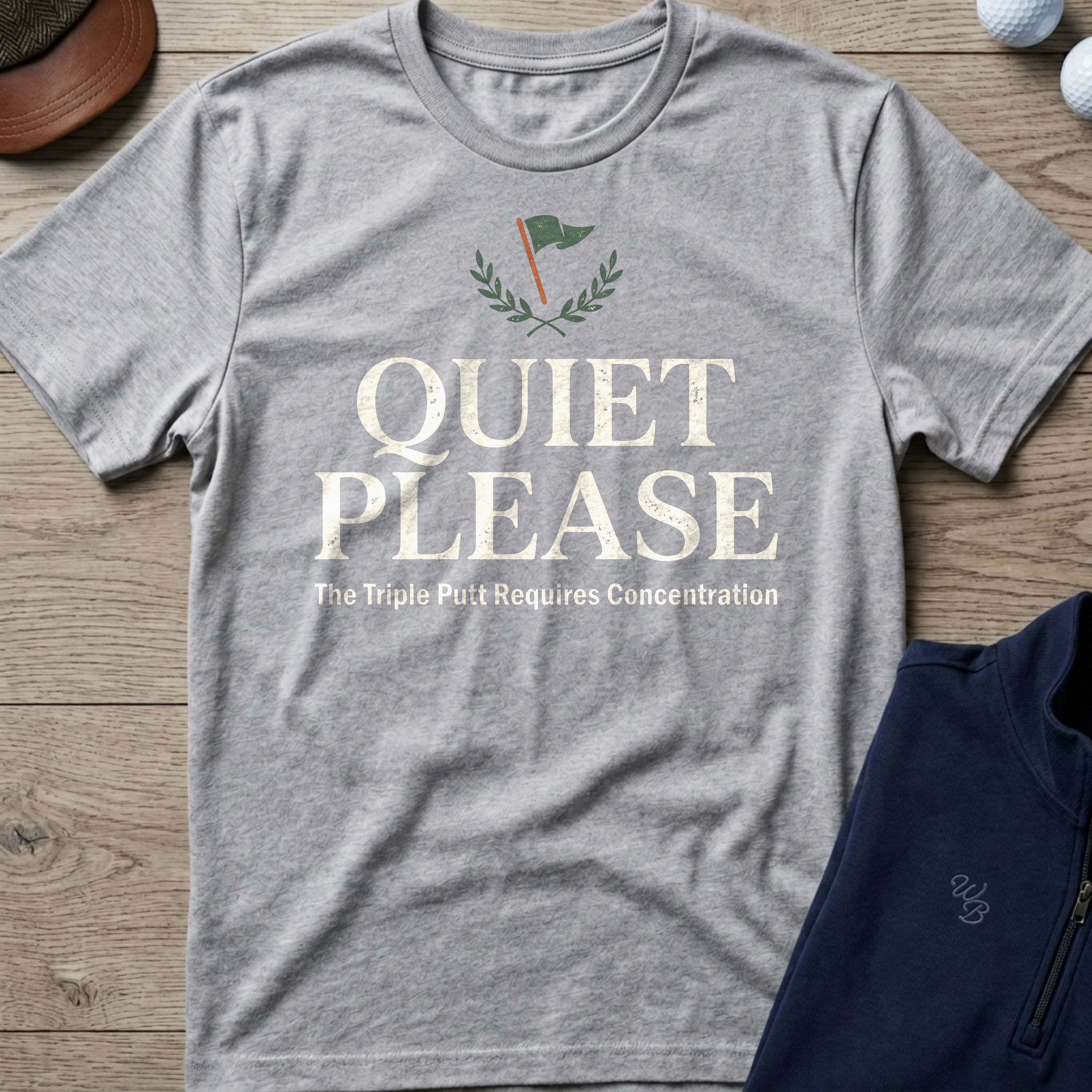 Quiet Please — Sport Grey t-shirt