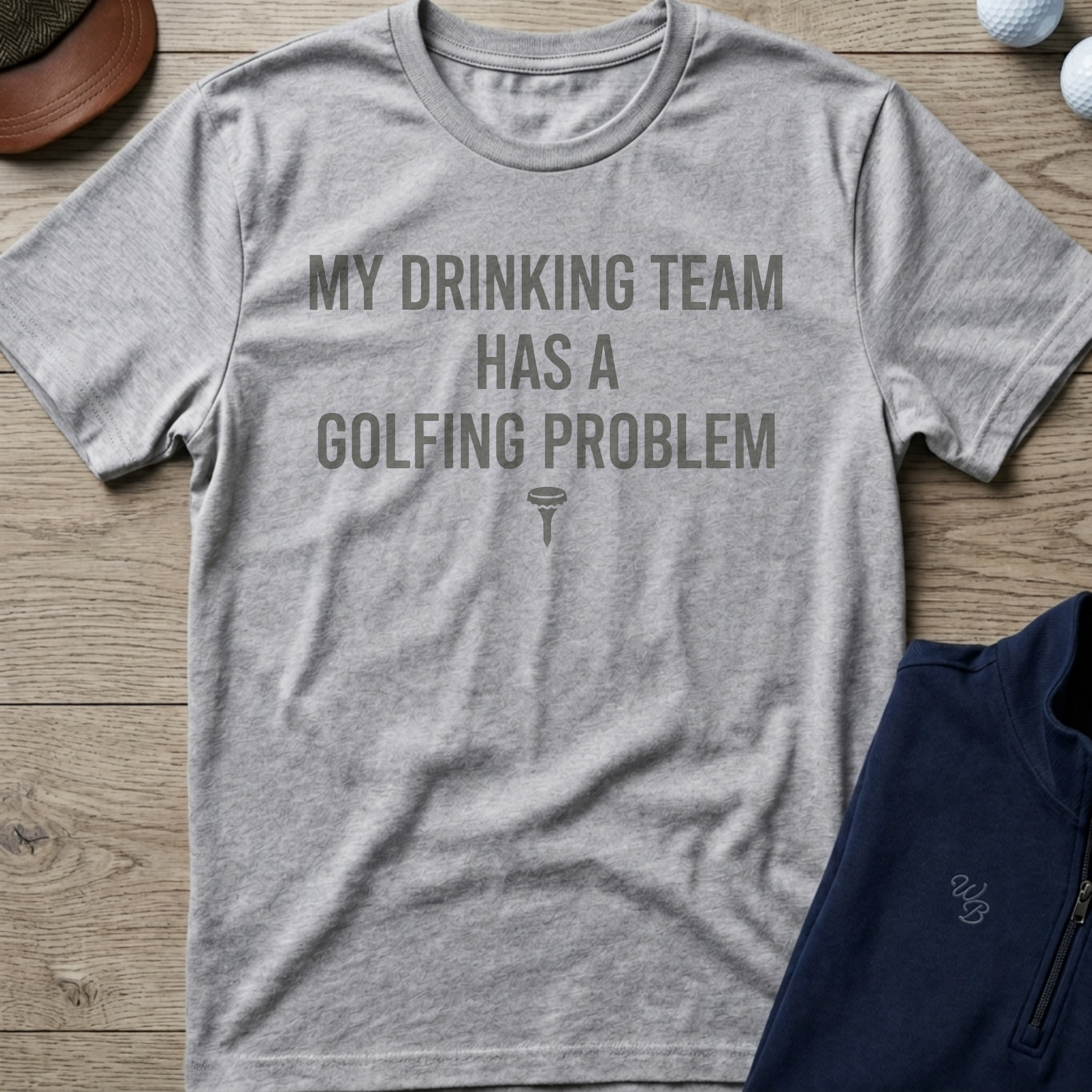 Drinking Team Text — Sport Grey t-shirt