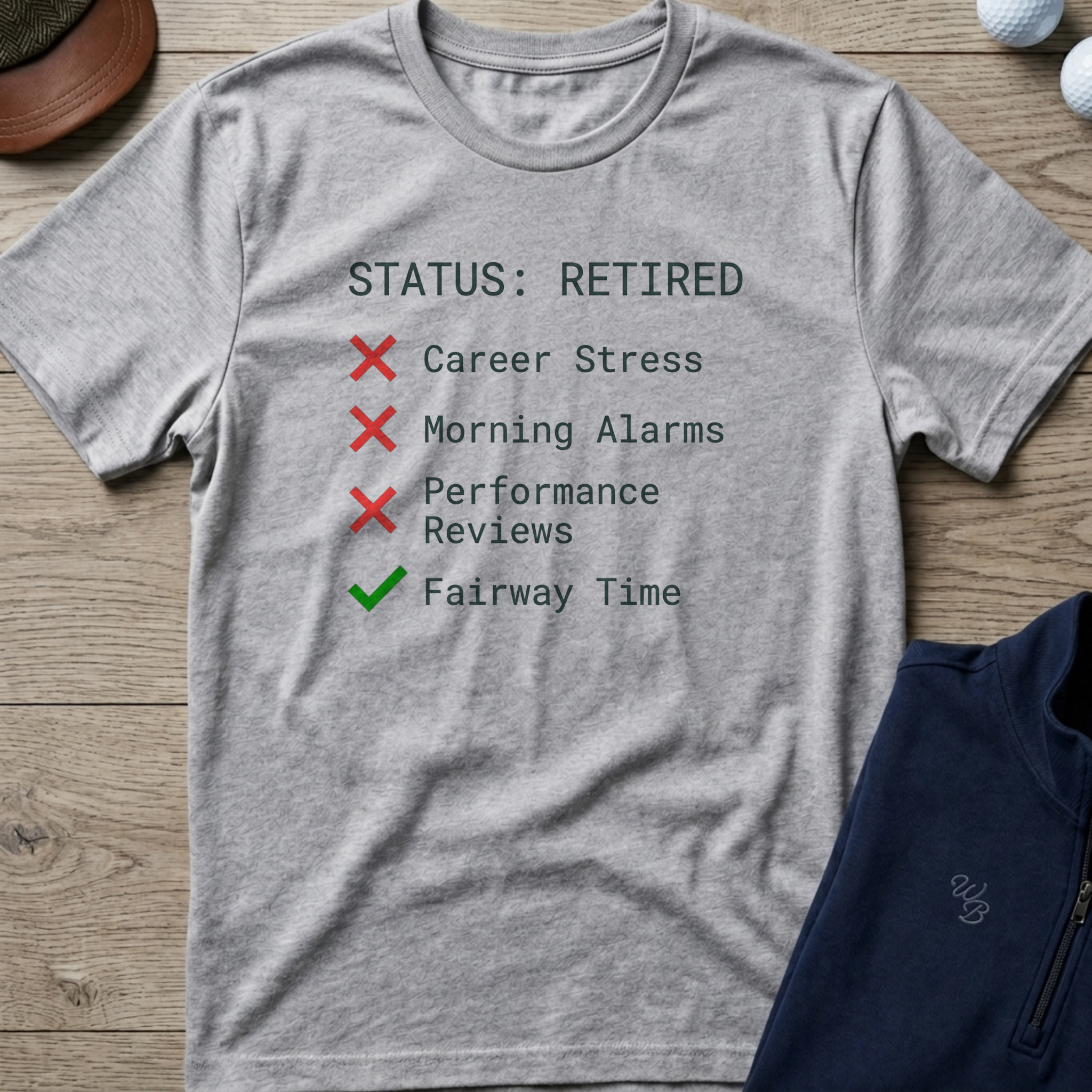 Retired Status — Sport Grey t-shirt