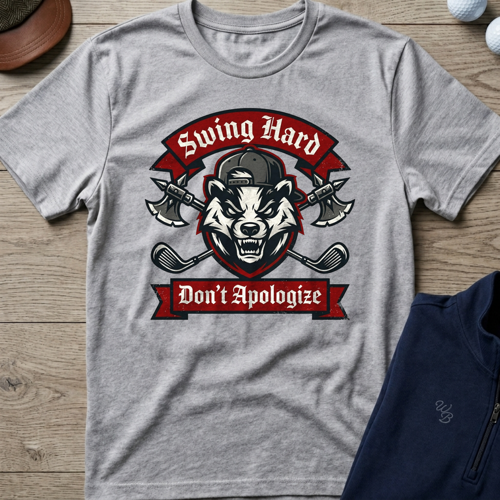 Swing Hard Don't Apologize — Sport Grey t-shirt