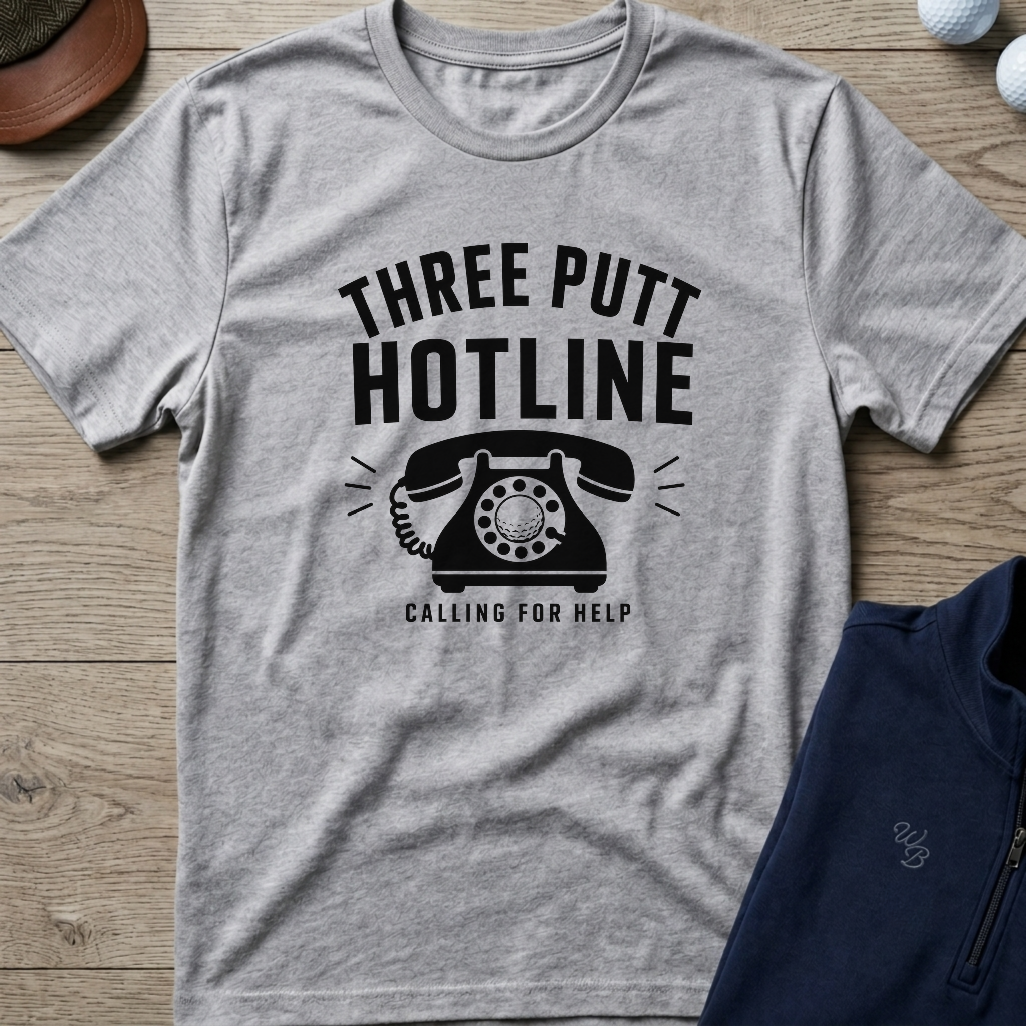 Three Putt Hotline — Sport Grey t-shirt