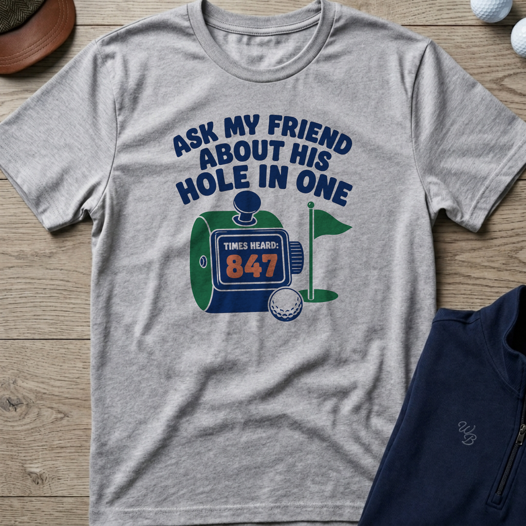 Ask My Friend About His Hole In One — Sport Grey t-shirt