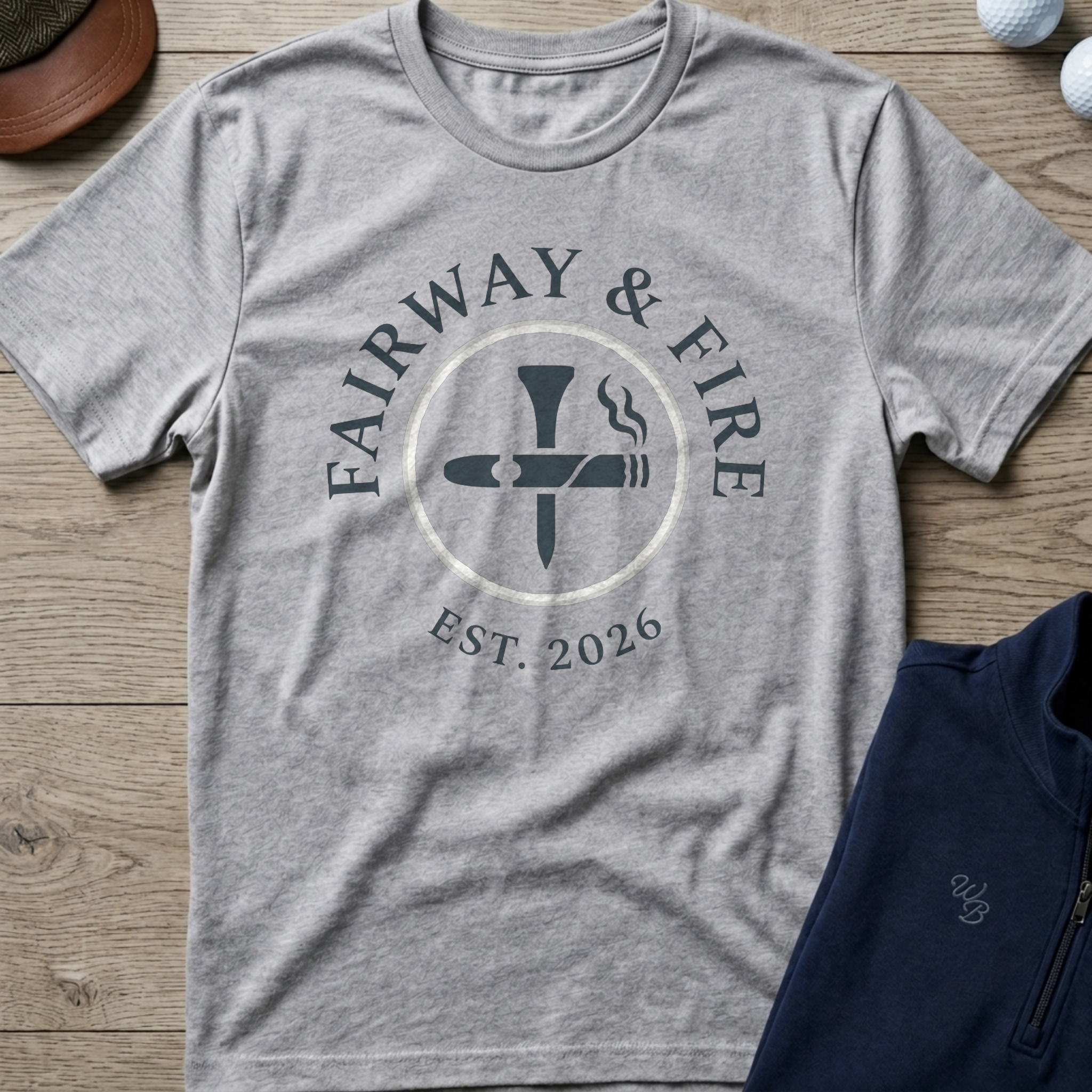Fairway & Fire — Sport Grey t-shirt