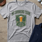 Drinking Team Graphic — Sport Grey t-shirt