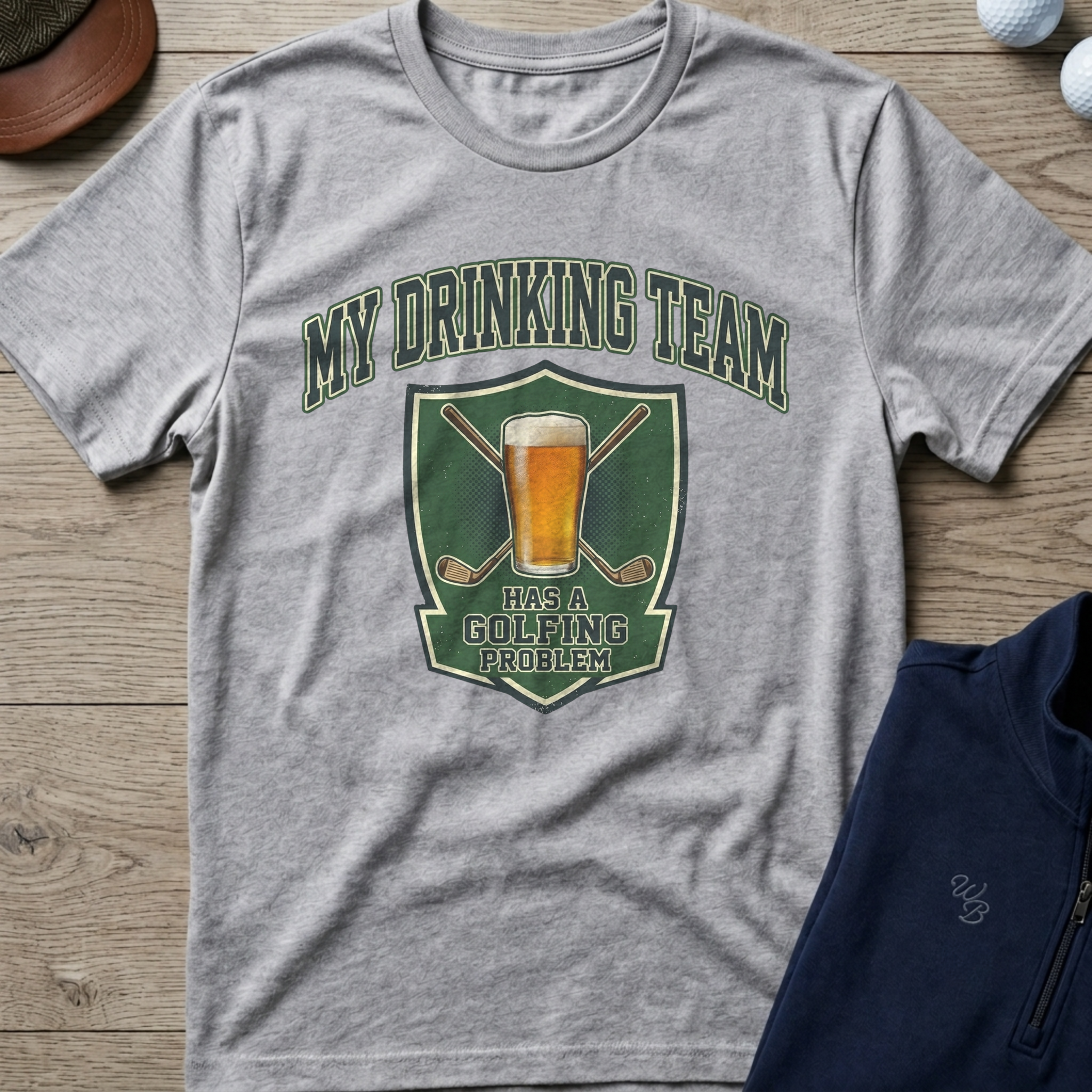 Drinking Team Graphic — Sport Grey t-shirt