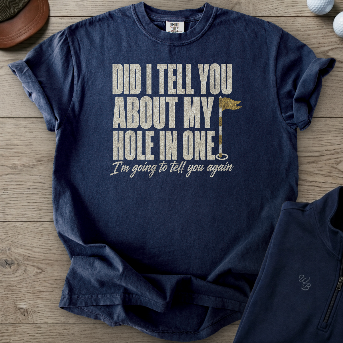 I'm Going To Tell You Again Heavyweight Tee — True Navy t-shirt