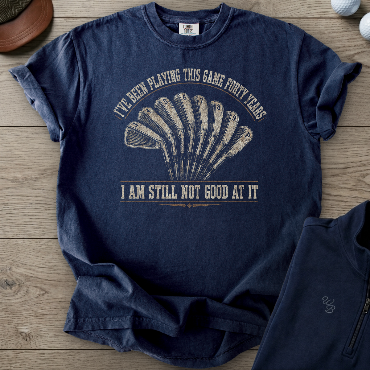 Forty Years Heavyweight Tee — True Navy t-shirt