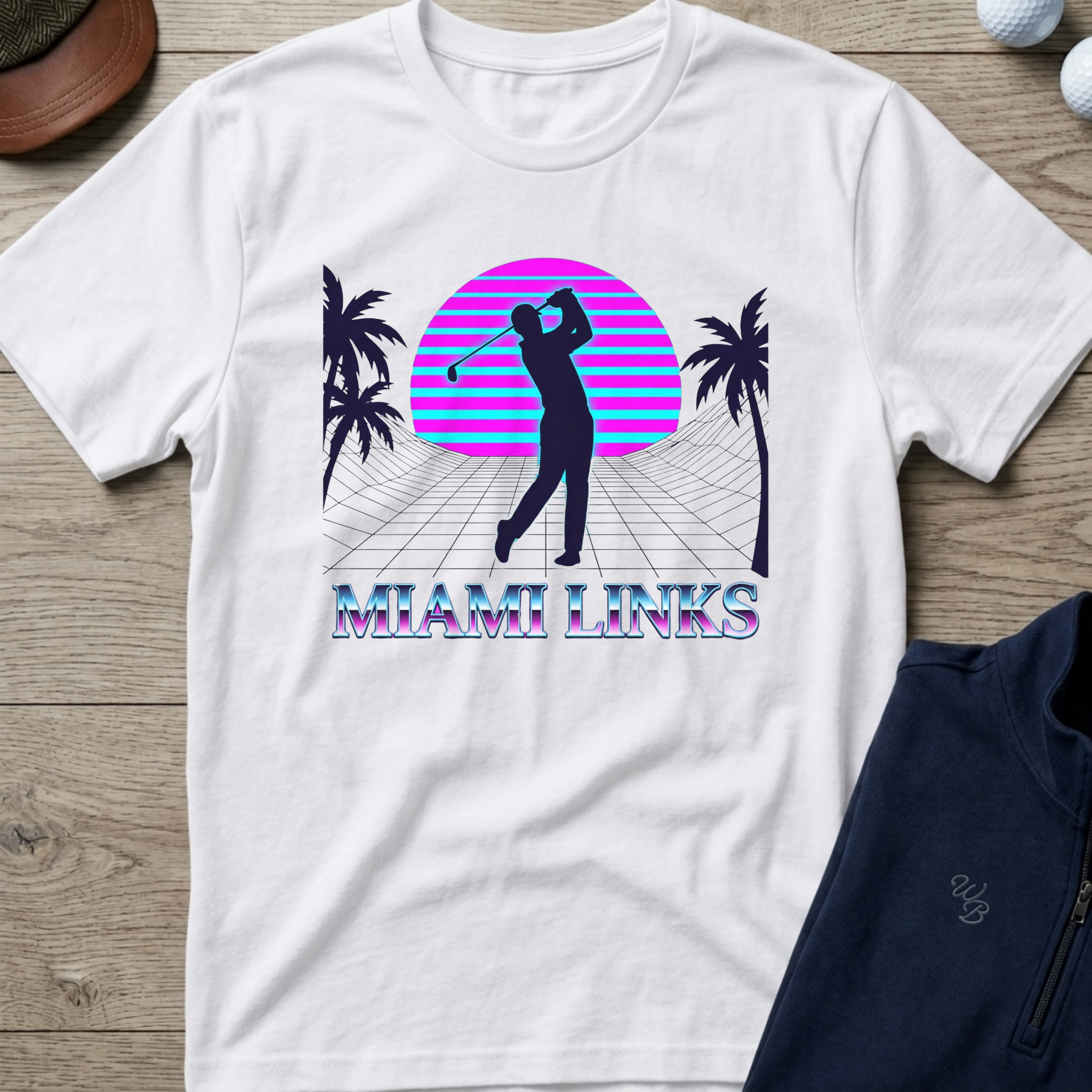 Miami Links — White t-shirt