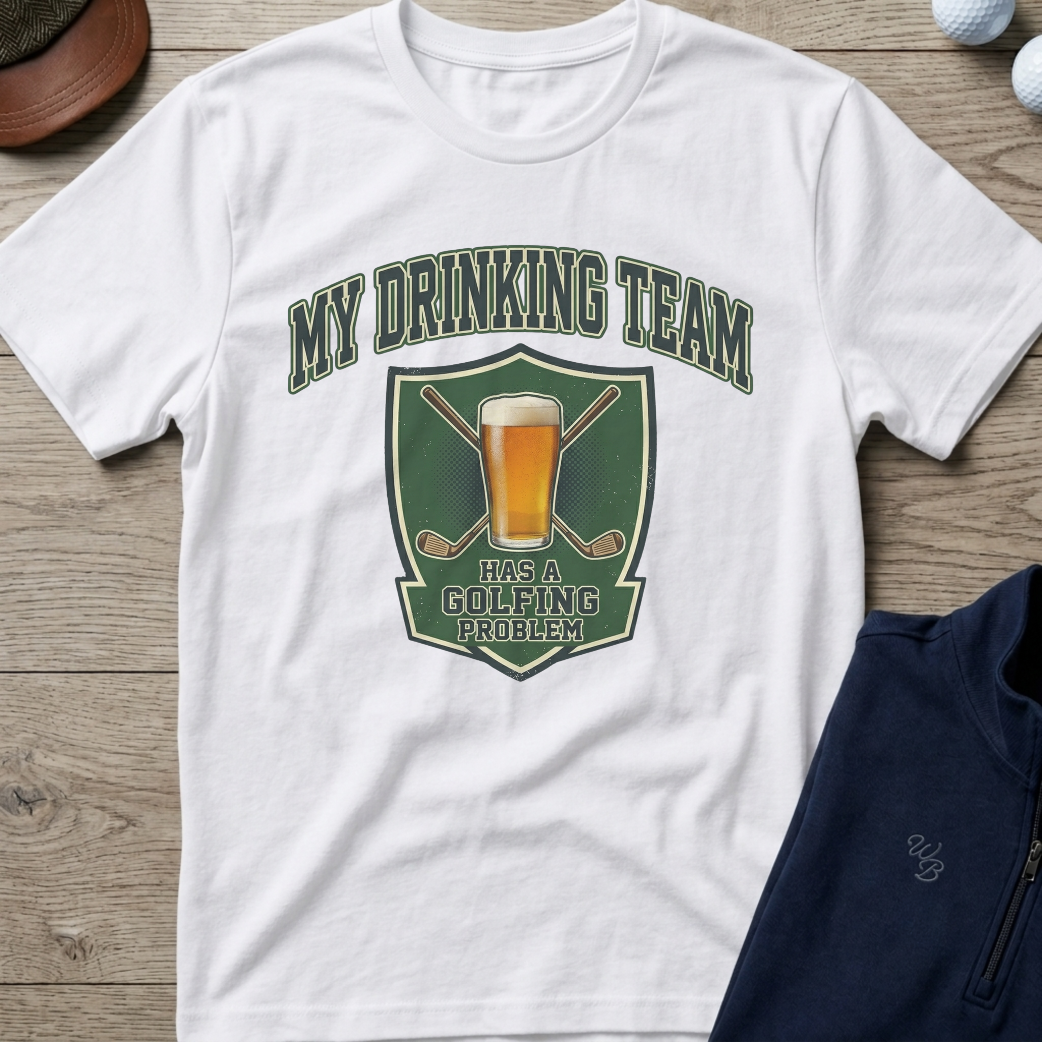 Drinking Team Graphic — White t-shirt