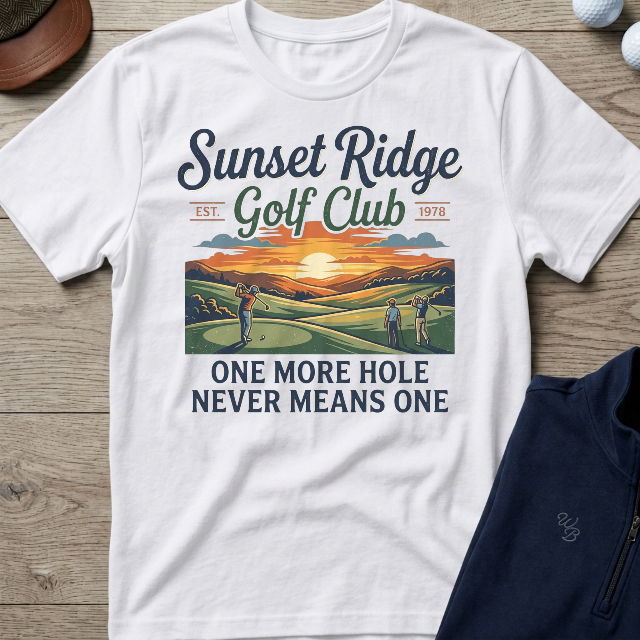 Sunset Ridge — White t-shirt
