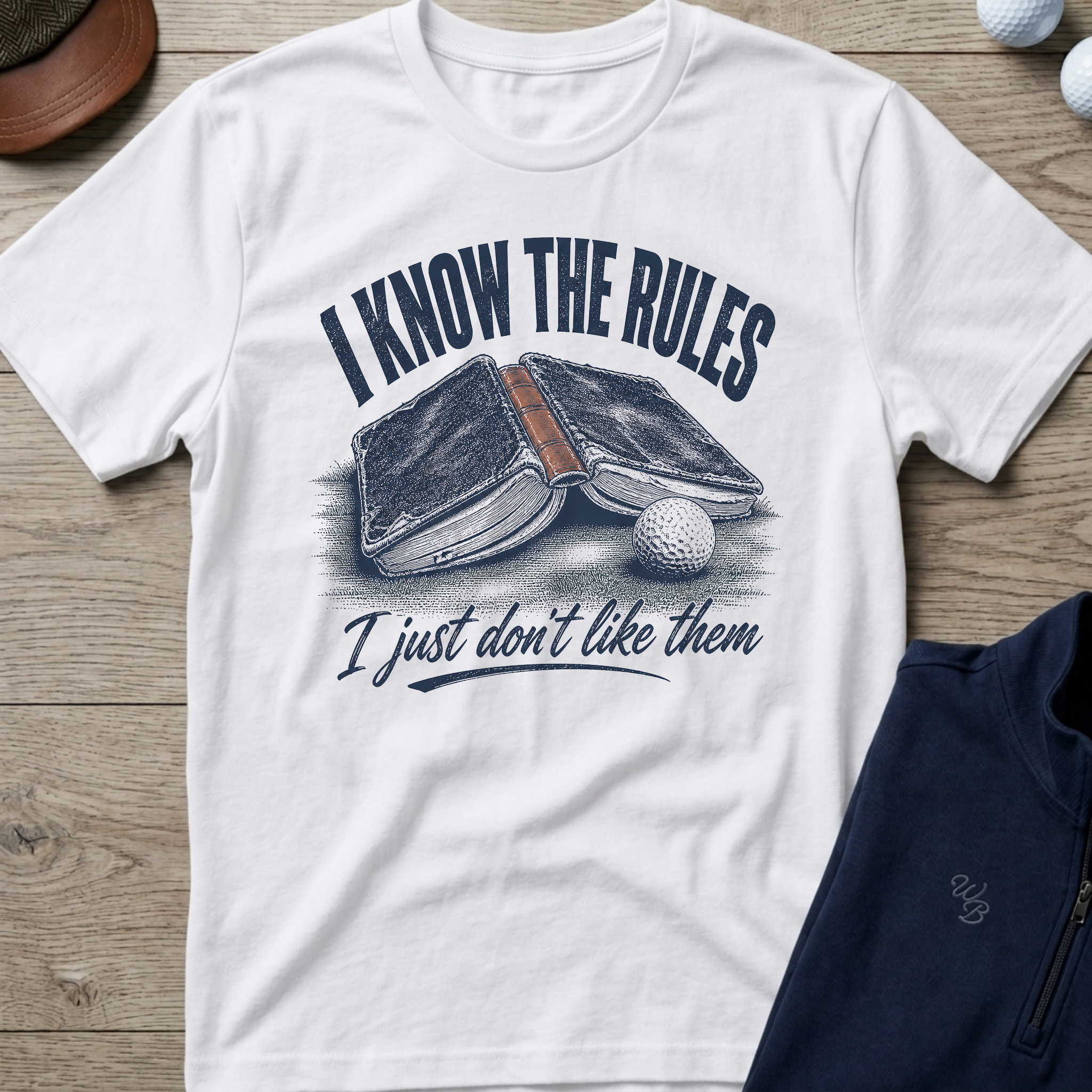 I Know The Rules — White t-shirt