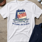 No Alarms, Just 18 Holes — White t-shirt