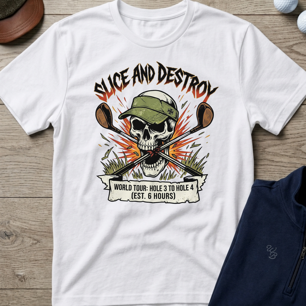 Slice & Destroy — White t-shirt