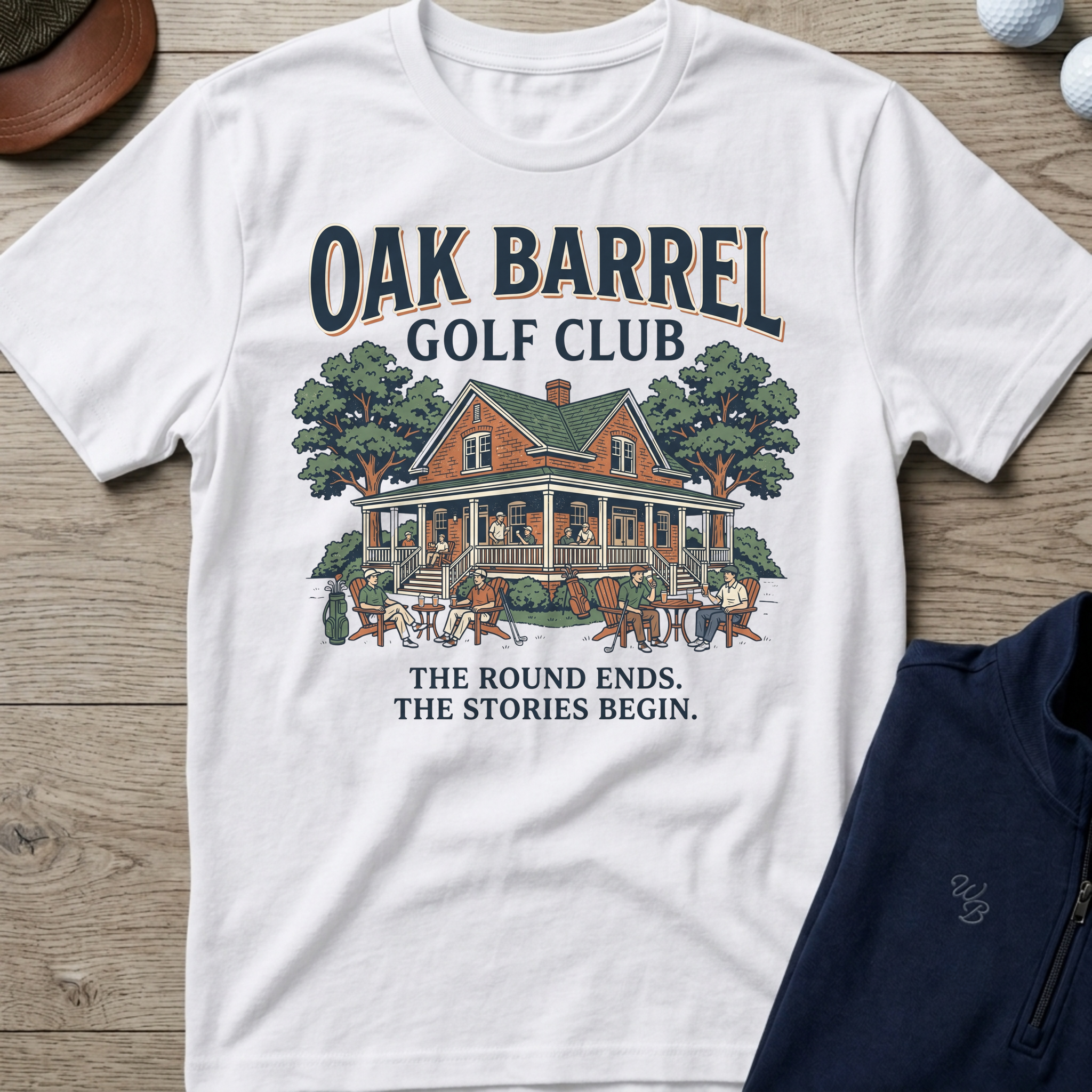 Oak Barrel — White t-shirt