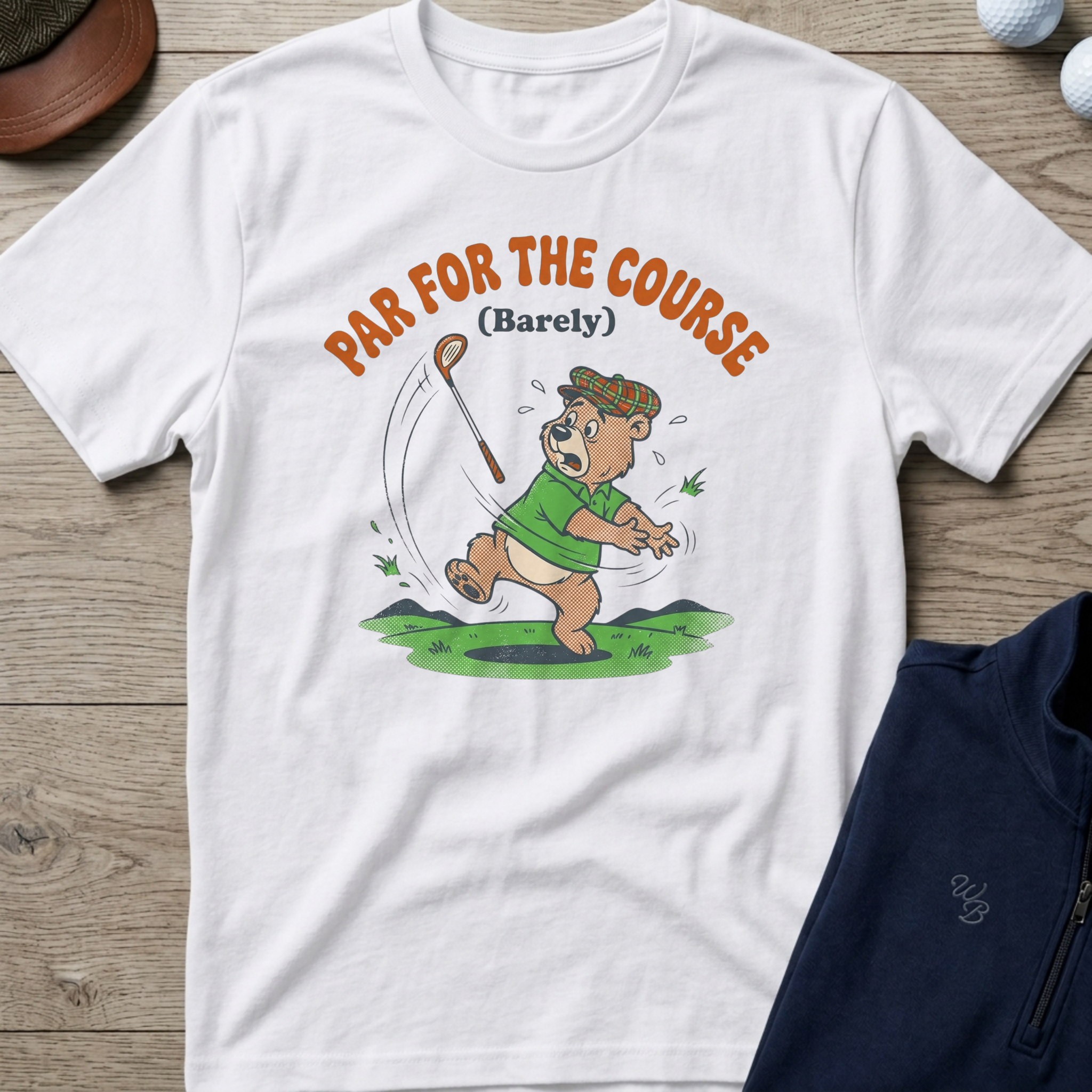 Barely Par — White t-shirt