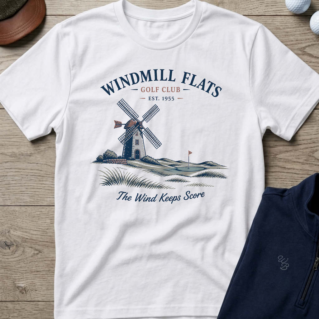 Windmill Flats — White t-shirt