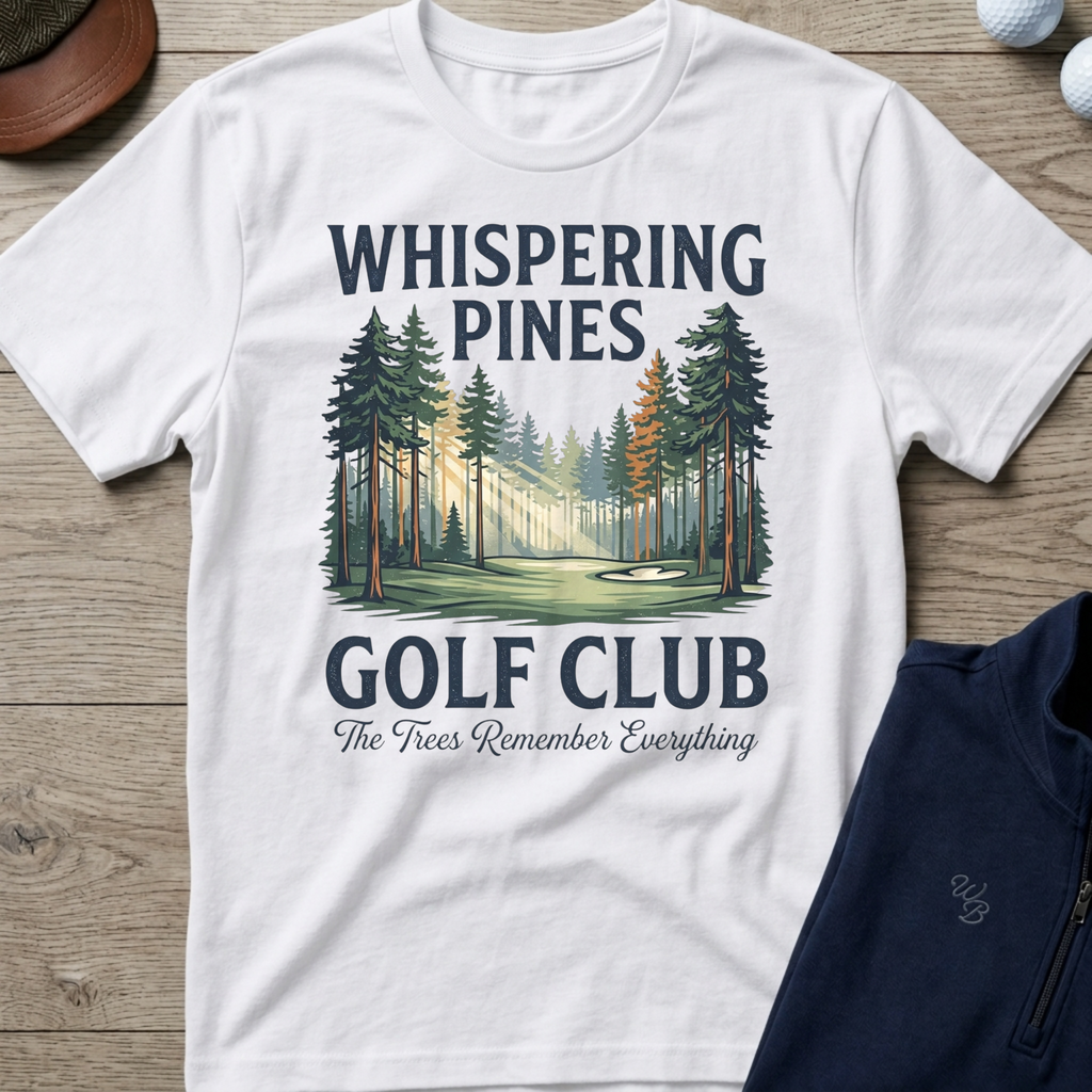 Whispering Pines — White t-shirt