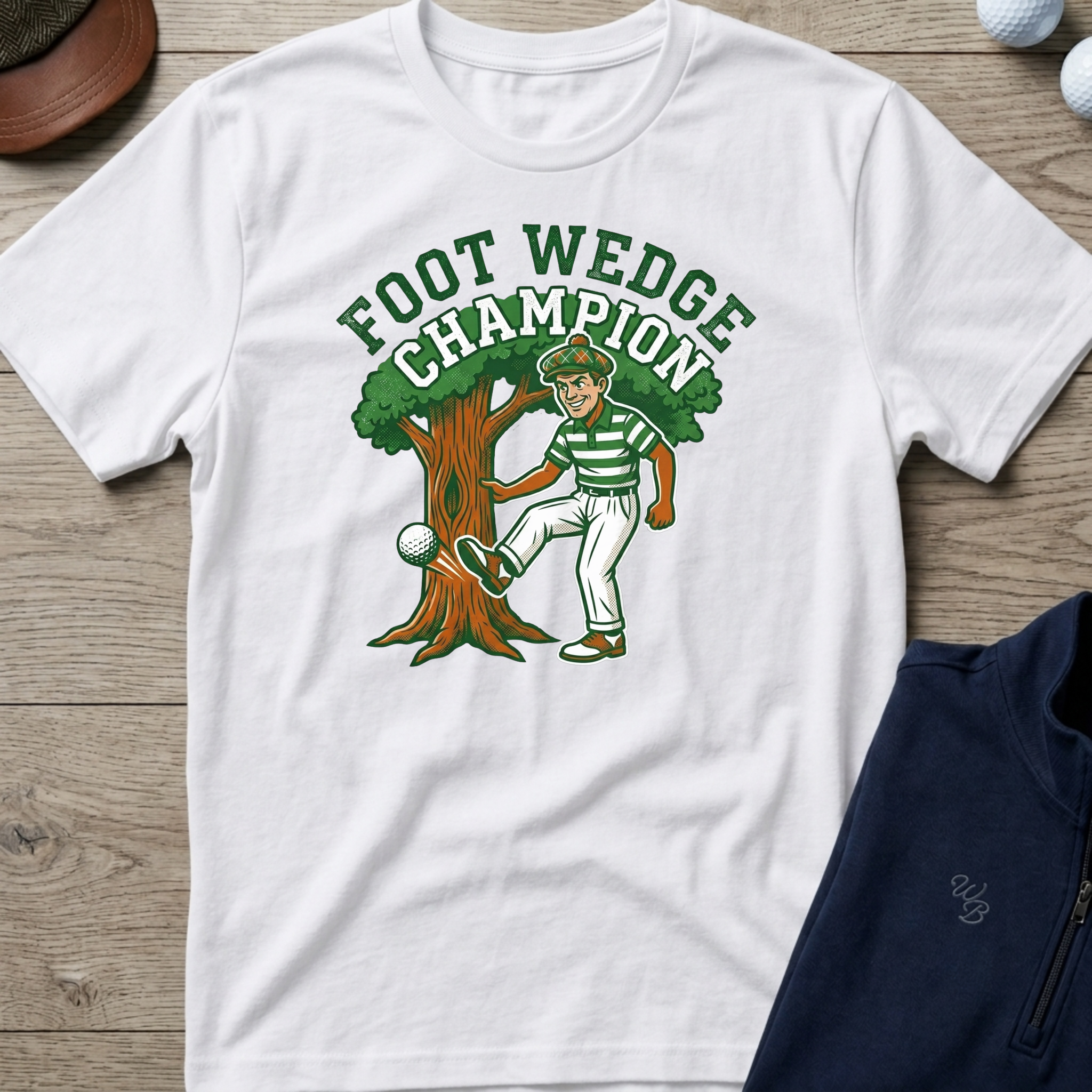 Foot Wedge Champion — White t-shirt