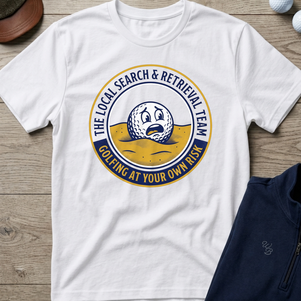Search & Retrieval Team — White t-shirt