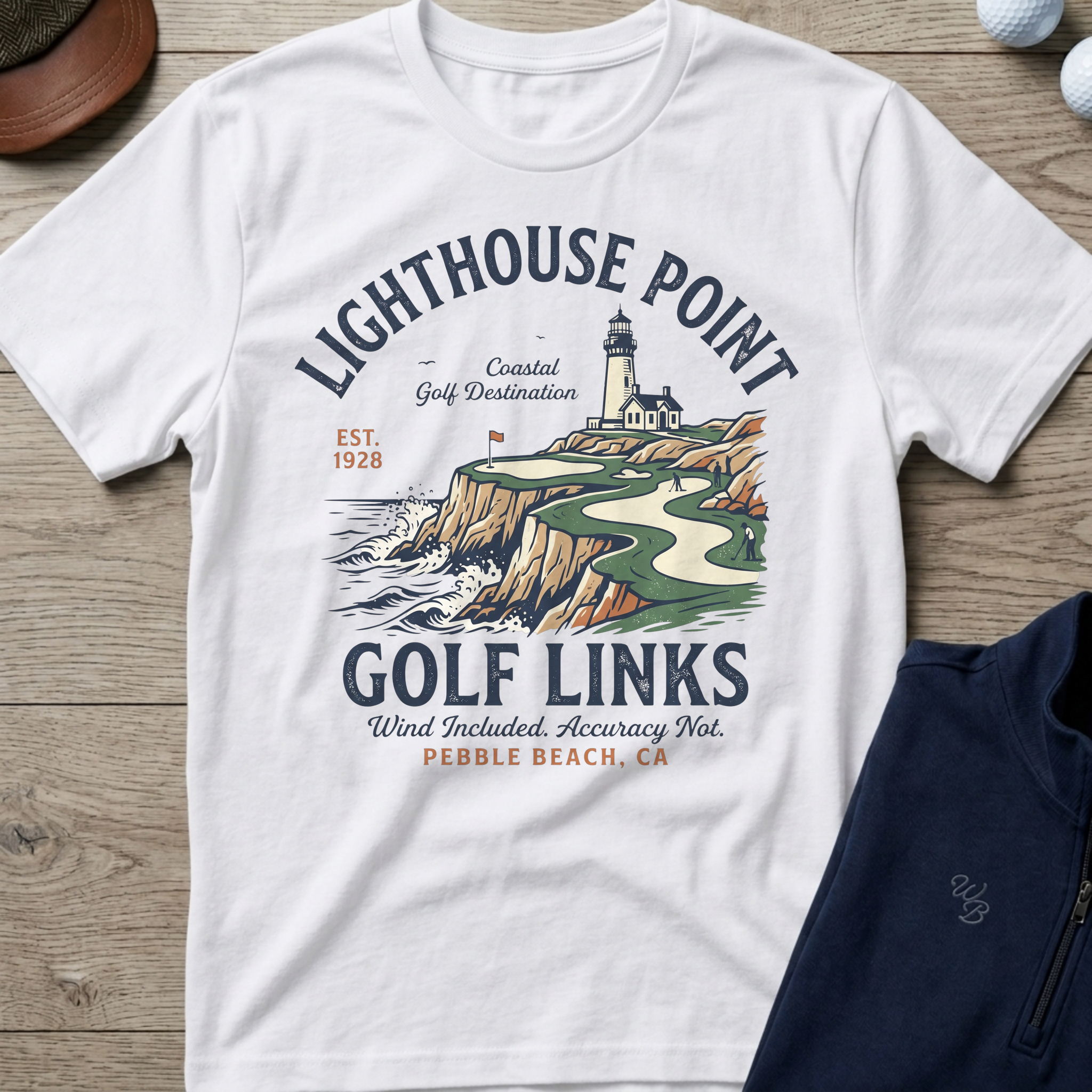 Lighthouse Point — White t-shirt
