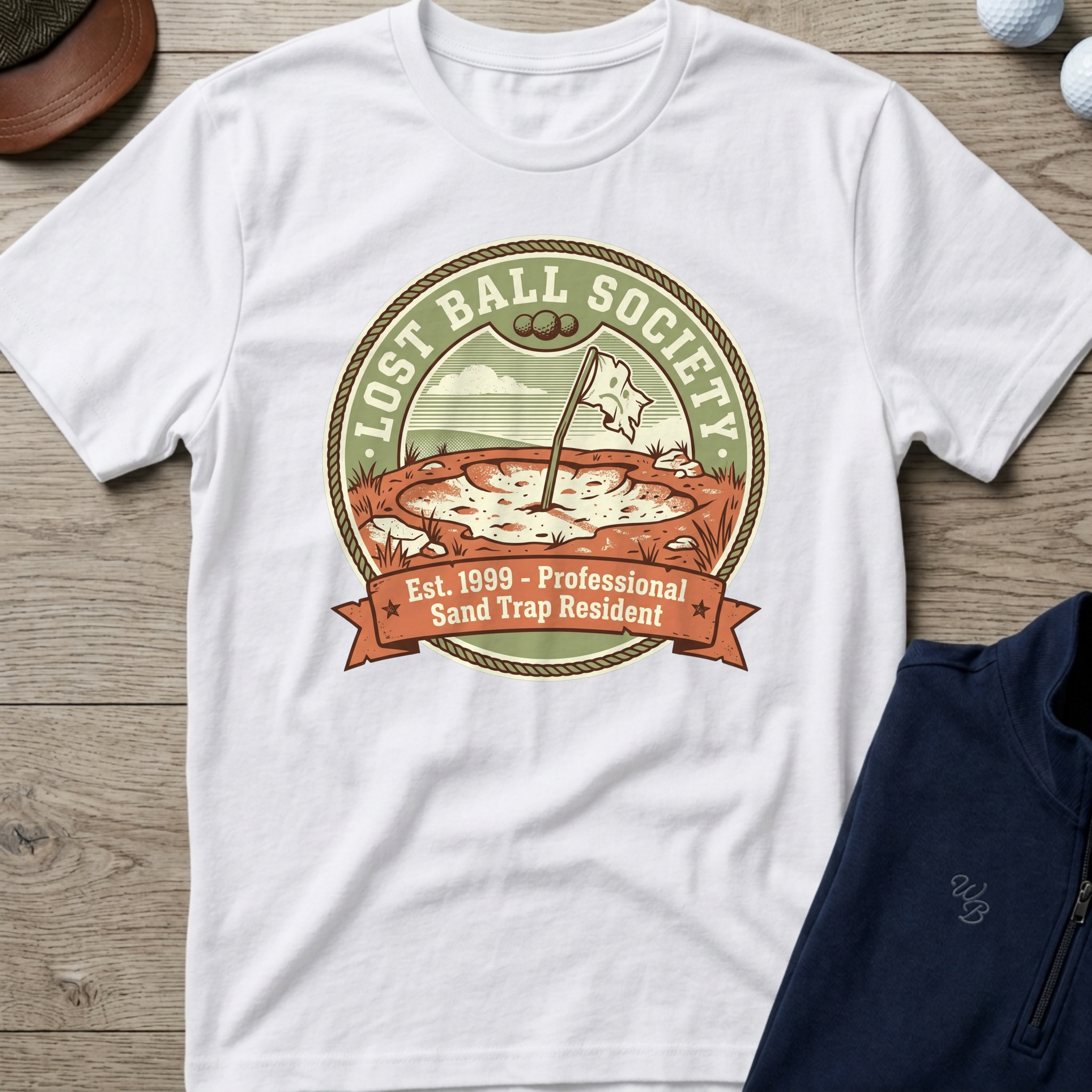 Lost Ball Society — White t-shirt