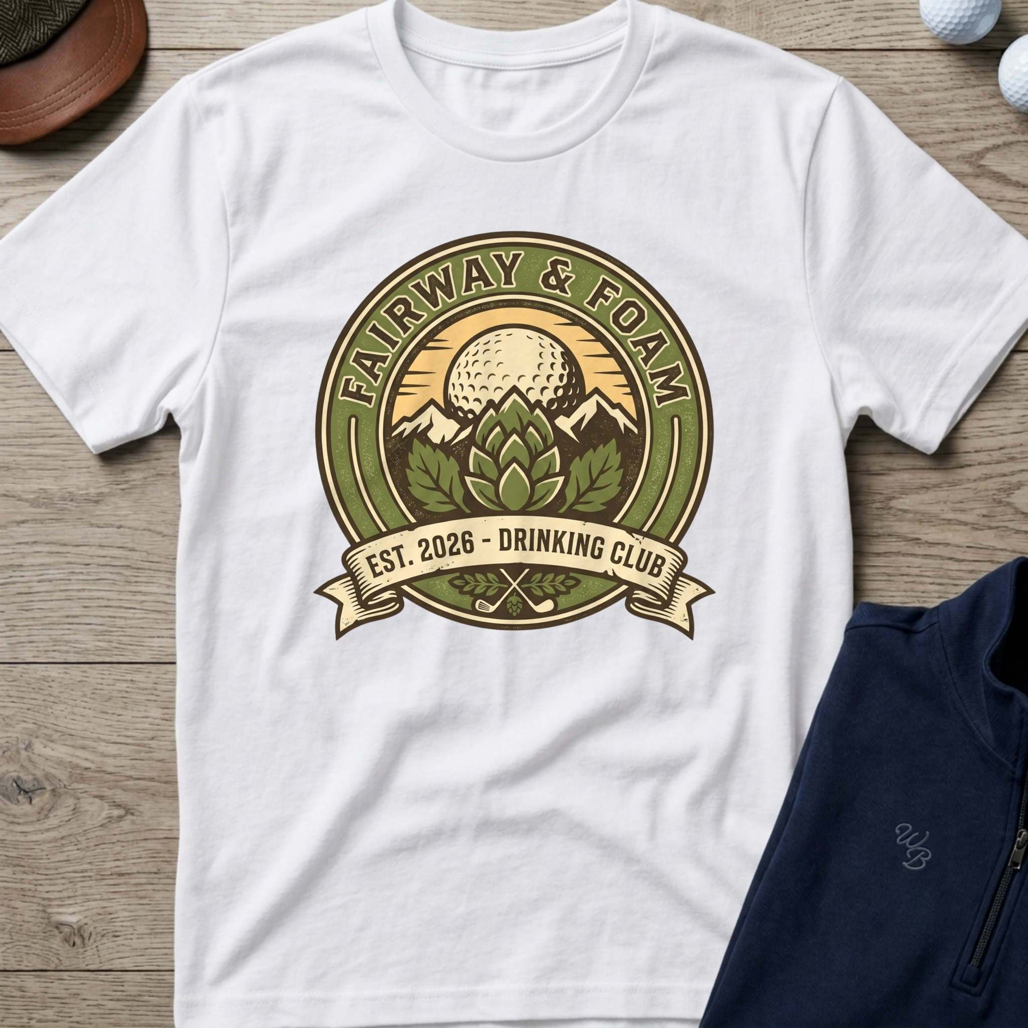 Fairway & Foam — White t-shirt