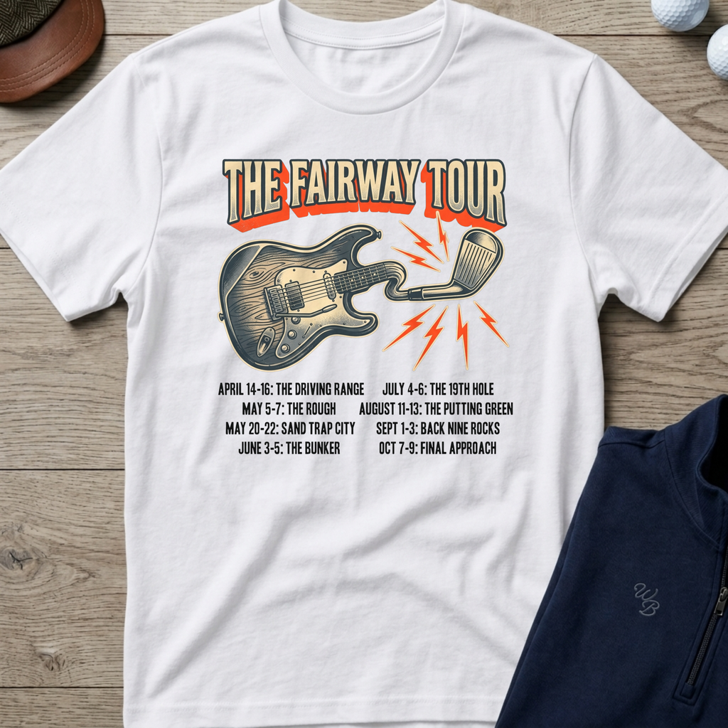 The Fairway Tour — White t-shirt