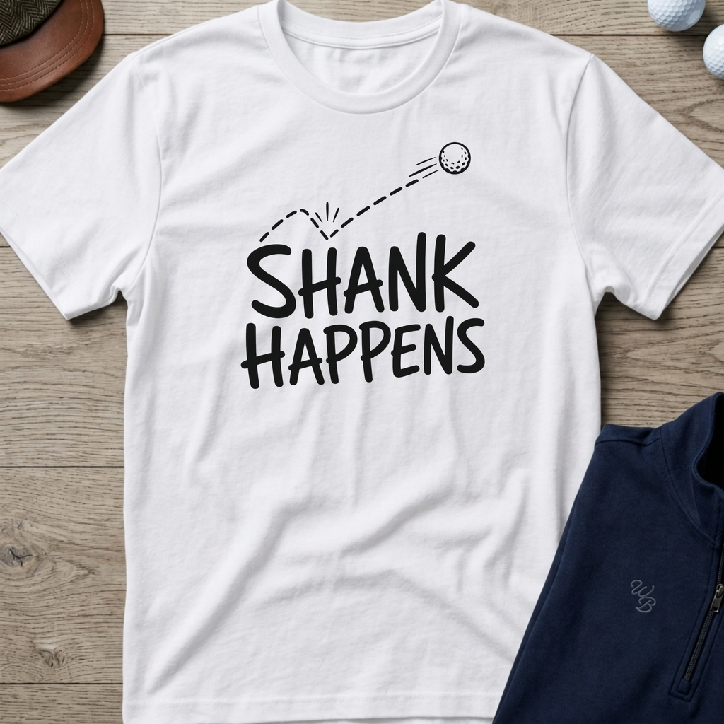 Shank Happens — White t-shirt