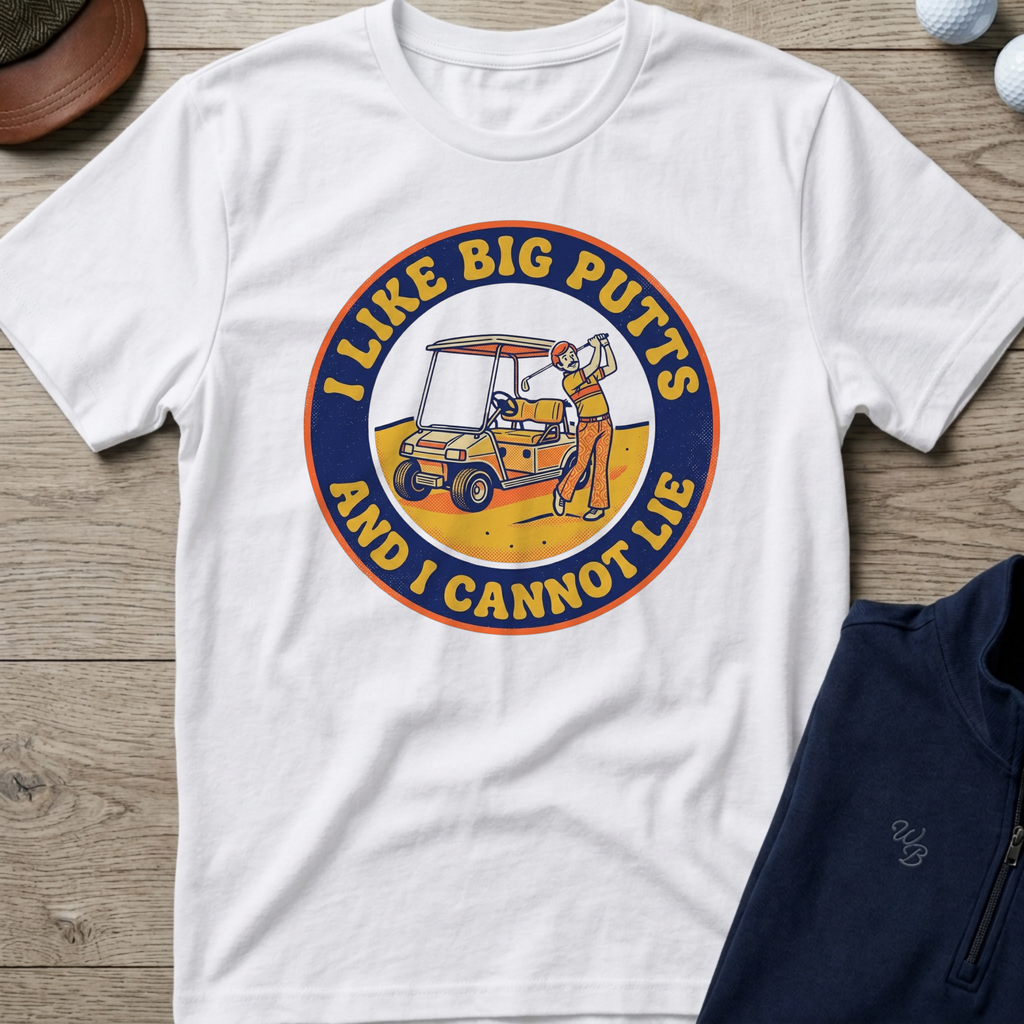 I Like Big Putts — White t-shirt