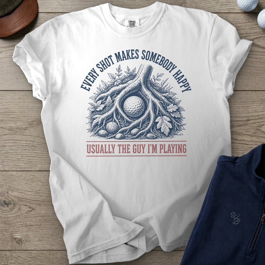 Somebody's Happy Heavyweight Tee — White t-shirt