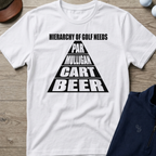 Beer, Cart, Mulligan, Par — White t-shirt