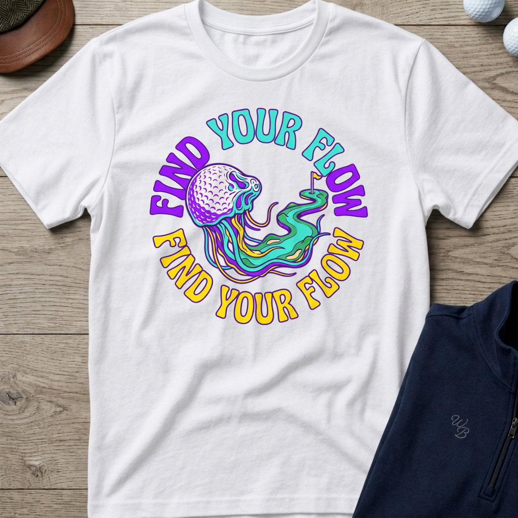 Find Your Flow — White t-shirt