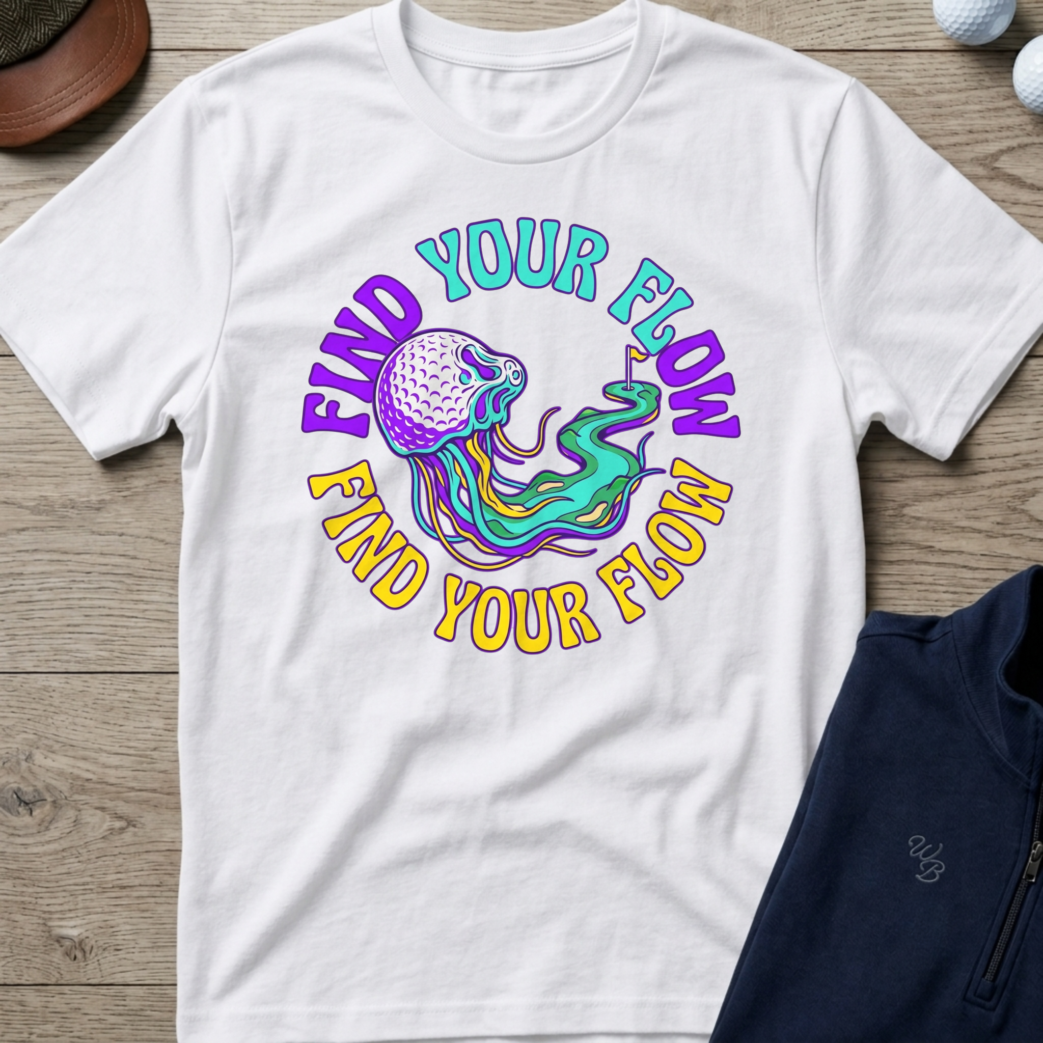 Find Your Flow — White t-shirt