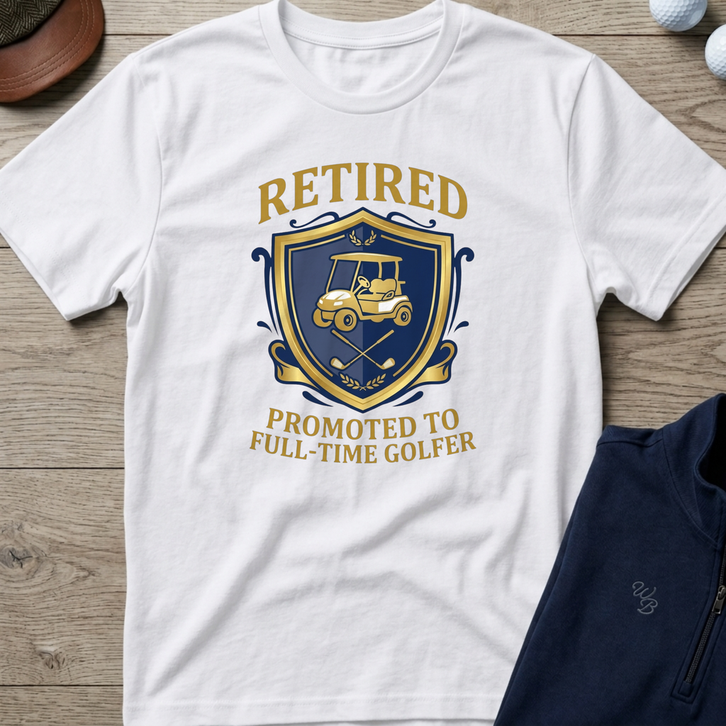 Retired: Promoted To Golfer — White t-shirt