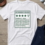 Retirement Review — White t-shirt