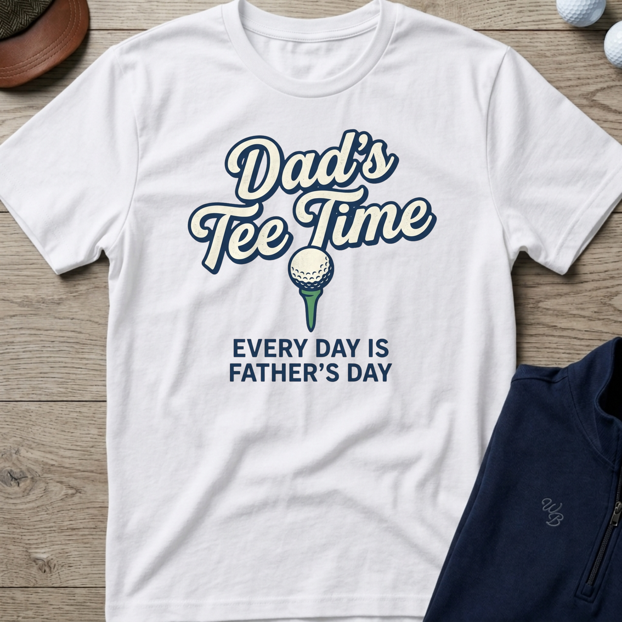 Dad's Tee Time — White t-shirt