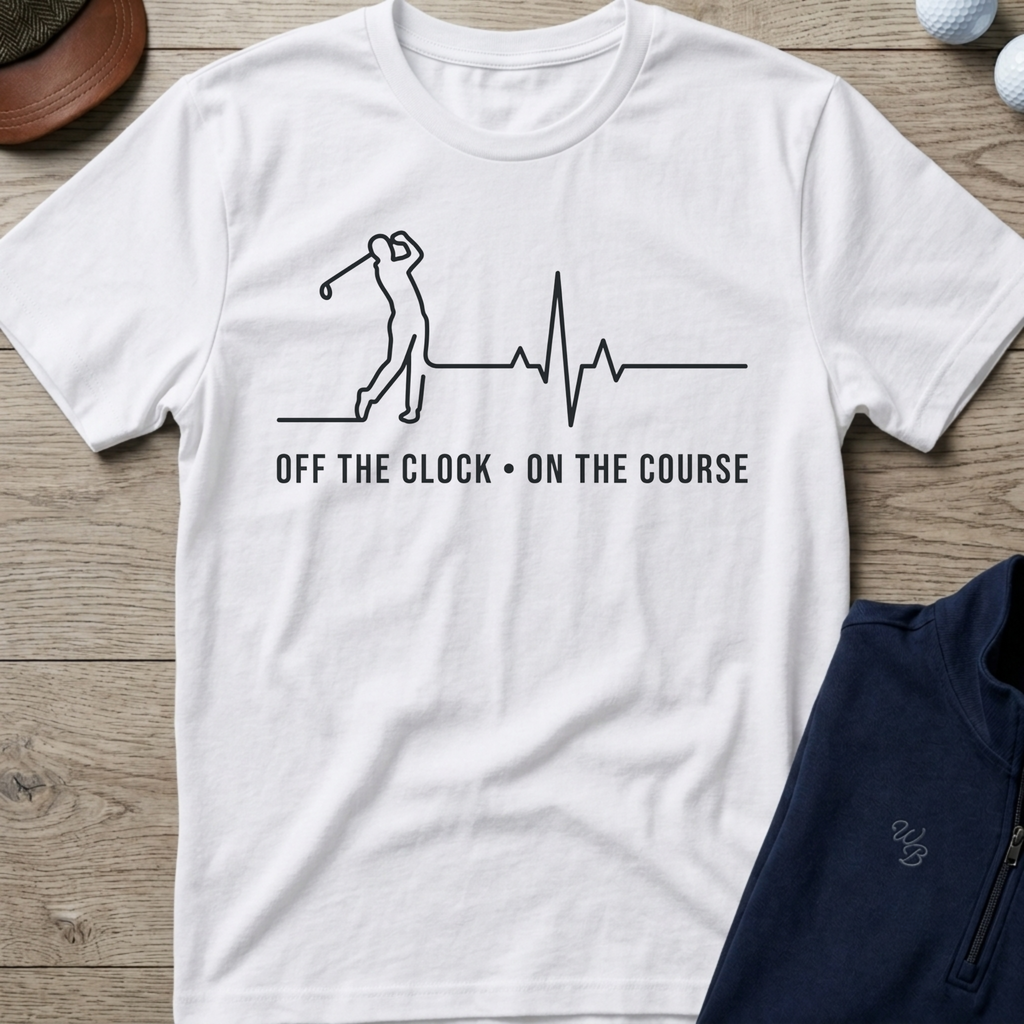 Golf Swing EKG — White t-shirt