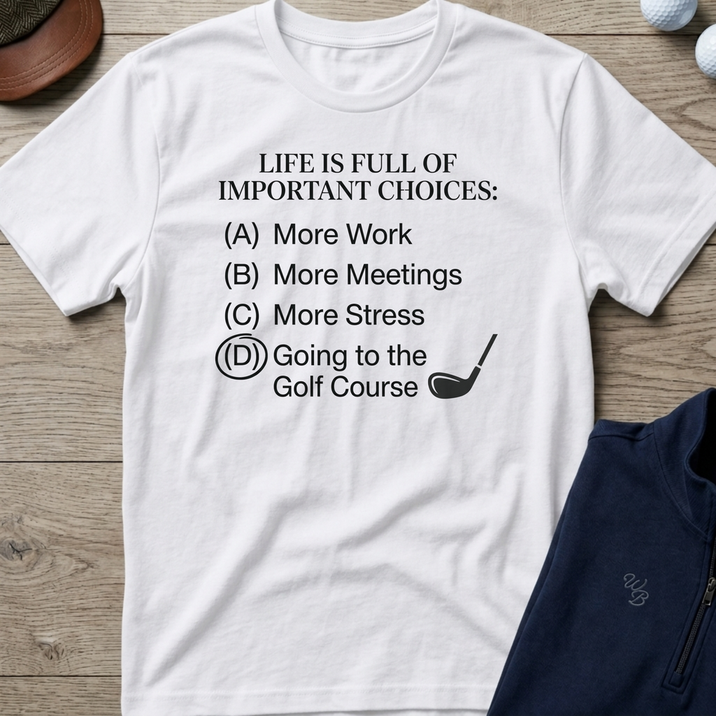 Important Choices — White t-shirt