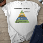 Hierarchy of Golf Needs Heavyweight Tee — White t-shirt