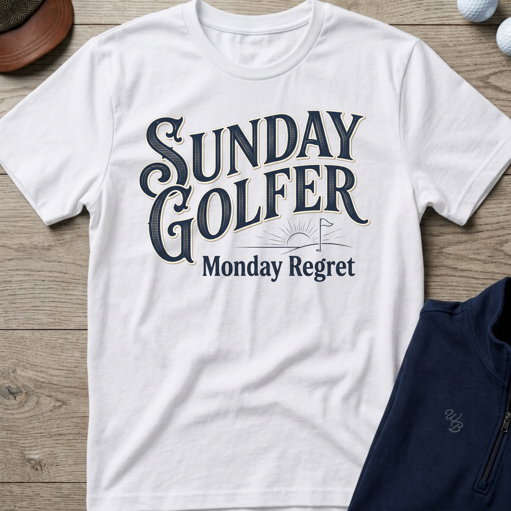 Sunday Golfer — White t-shirt