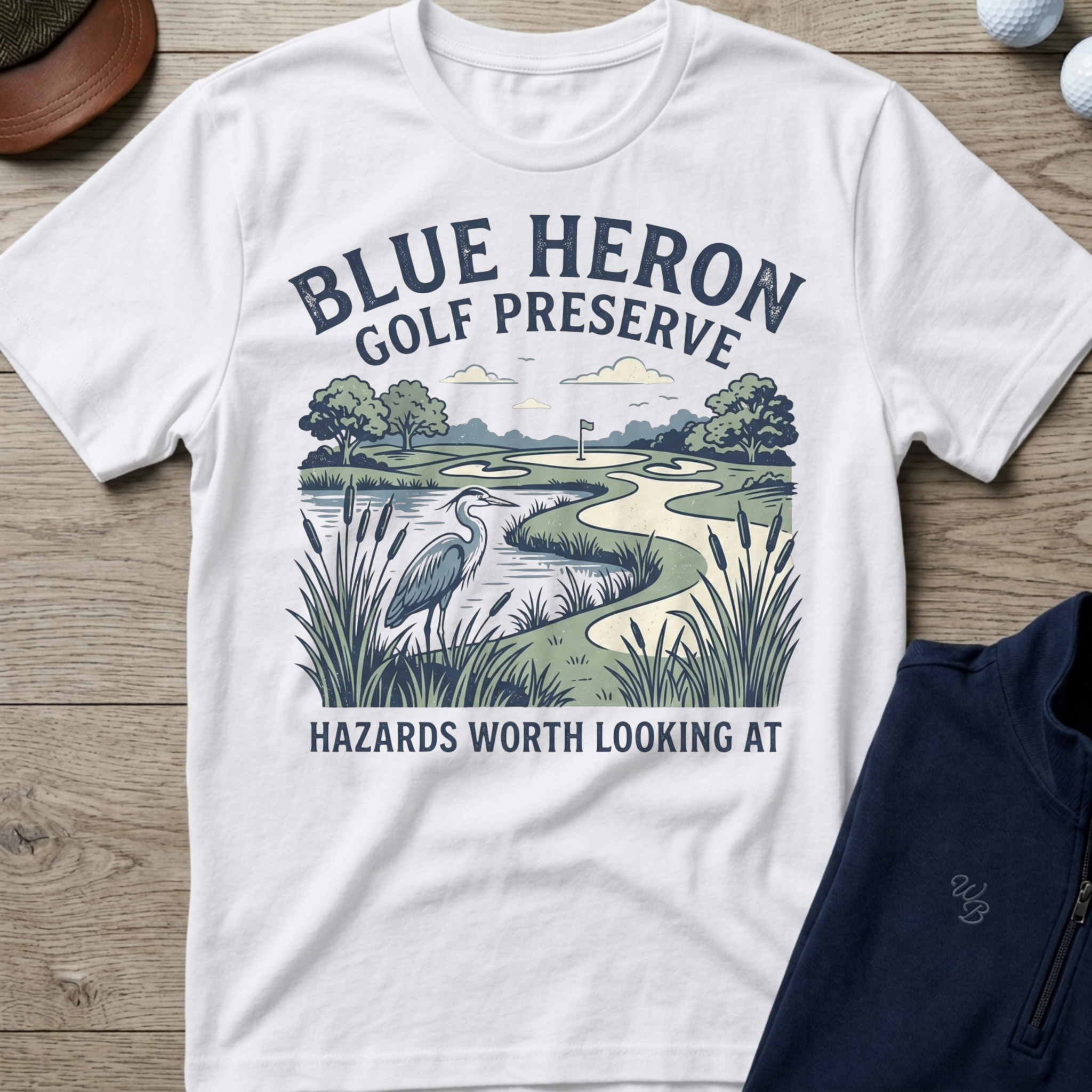 Blue Heron Preserve — White t-shirt